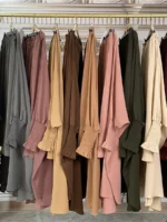Ensemble abaya femme musulmane élégant Dubaï – tenue islamique chic et pudique Ramadan Eid été – Image 5