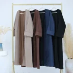 Kimono abaya femme musulmane luxe Dubai cardigan Ramadan élégant