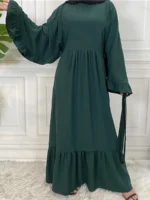 Abaya Dubaï Élégante Femme – Robe Islamique Ramadan Luxe – Image 3