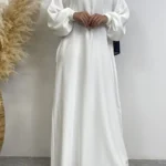 Abaya longue avec poches femme musulmane Dubaï caftan modeste