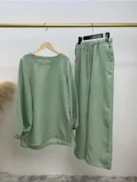 Ensemble Abaya Femme Pantalon Modeste Dubaï Ramadan Élégant – Image 6