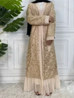 Robe en mousseline de soie brodée pour femmes – Image 3