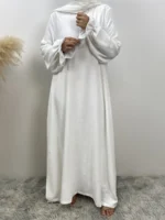 Abaya luxe femme musulmane élégante – caftan Dubaï Ramadan – Image 2