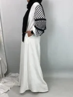 Abaya kebaya élégante à capuche style Dubaï Ramadan – Image 4