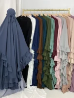 Hijab Mousseline Femme Khimar Élégant Ramadan Eid Modeste – Image 6