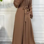 Abaya Dubaï Dentelle Élégante – Robe Islamique Ramadan