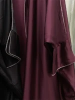 Abaya kimono luxe femme musulmane satin Dubai caftan Ramadan – Image 2