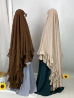 Hijab Mousseline Femme Khimar Élégant Ramadan Eid Modeste – Image 4
