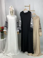 Abaya kebaya élégante à capuche style Dubaï Ramadan – Image 5