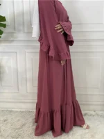 Abaya Dubaï Élégante Femme – Robe Islamique Ramadan Luxe – Image 5