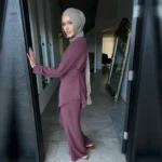 Abaya 2 pièces femme musulmane élégante – tenue Ramadan Eid Dubaï – Image 6