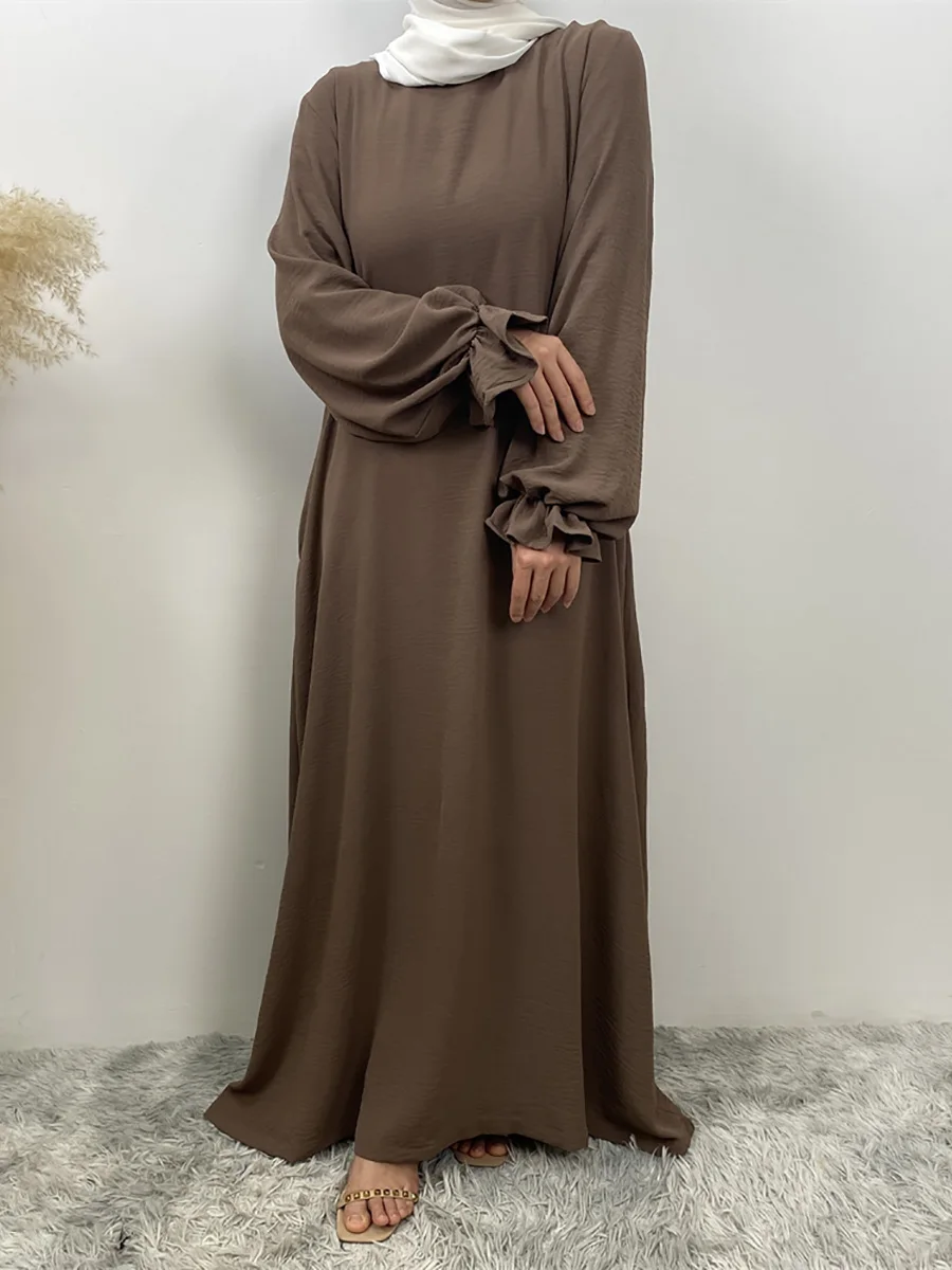 Abaya luxe femme musulmane élégante – caftan Dubaï Ramadan
