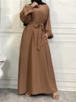 Robe hijab élégante pudique avec poche Ramadan confort chic – Image 4