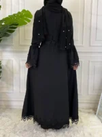 Abaya Dubaï Élégante Femme Musulmane – Robe Modeste – Image 4
