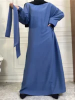 Robe hijab élégante pudique avec poche Ramadan confort chic – Image 9