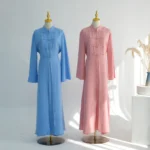 Abaya deux pièces élégante femme musulmane – pudeur et luxe fluide – Image 5
