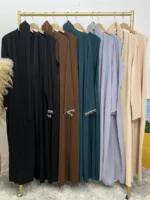 Abaya kimono 2 pièces femme musulmane élégante – pudeur moderne et tenue hijab luxe Aylinejab