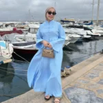 Abaya deux pièces élégante femme musulmane – pudeur et luxe fluide – Image 3
