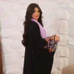 Abaya luxe noire brodée femme musulmane hijab jilbab élégance pudeur – Image 4