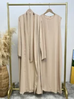 Abaya kimono 2 pièces femme musulmane élégante – pudeur moderne et tenue hijab luxe Aylinejab – Image 6