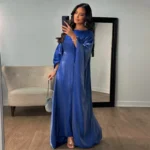 Abaya jalabiya luxe Dubaï femme musulmane hijab jilbab élégance pudeur – Image 3