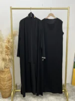 Abaya kimono 2 pièces femme musulmane élégante – pudeur moderne et tenue hijab luxe Aylinejab – Image 2