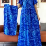 Abaya été femme musulmane boubou coton hijab élégant luxe