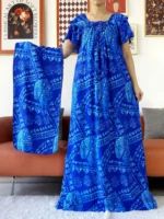 Abaya été femme musulmane boubou coton hijab élégant luxe