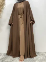 Abaya Femme Luxe Dubai Paris – Robe Abaya Kimono Moderne Modest Fashion pour Femme Musulmane Élégante – Image 7