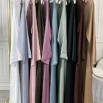 Abaya satin hijab jilbab femme musulmane caftan luxe élégance pudeur