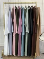 Abaya satin hijab jilbab femme musulmane caftan luxe élégance pudeur