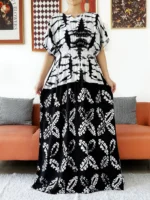 Abaya boubou d’été en coton léger pour femme musulmane élégante – Image 3