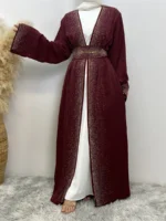 Abaya kimono luxe femme musulmane élégante et pudique – Image 5