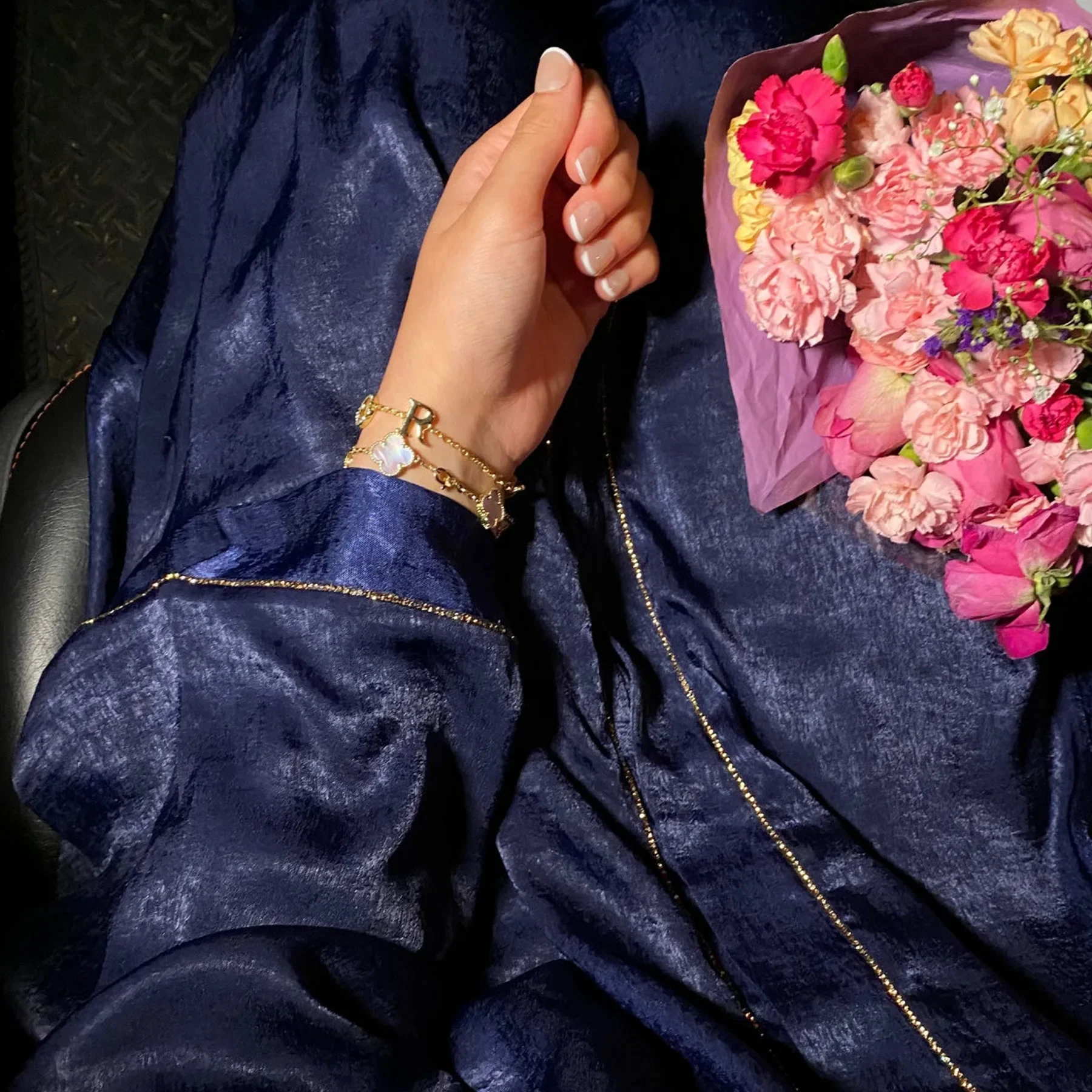 Abaya bleu foncé