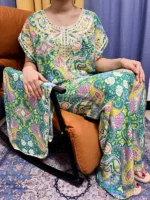 Abaya boubou d’été femme musulmane luxe – hijab jilbab élégant, fluide et pudique en coton léger – Image 5