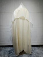Abaya satin luxe avec hijab style jilbab femme musulmane élégance pudeur – Image 12