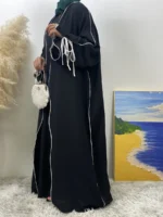 Ensemble 2 pièces Abaya femme luxe moderne Aylinejab – robe abaya kimono élégante modest fashion Dubai Paris – Image 9