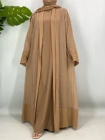 Ensembles Abaya kimono luxe femme musulmane – robe abaya élégante – Image 2