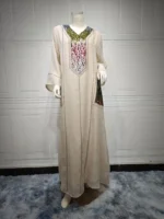 Abaya luxe femme musulmane hijab jilbab élégance pudeur coupe ample élégance naturelle – Image 2
