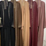 Abaya kimono luxe femme musulmane élégante et pudique