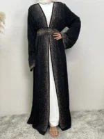 Abaya kimono luxe femme musulmane élégante et pudique – Image 4