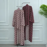 Ensemble abaya hijab jilbab femme musulmane élégance luxe – Image 2
