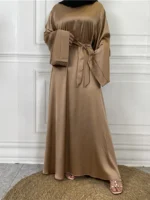 Abaya satin hijab jilbab femme musulmane caftan luxe élégance pudeur – Image 3