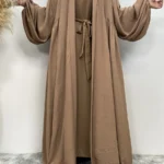 Abaya Femme Luxe Dubai Paris – Robe Abaya Kimono Moderne Modest Fashion pour Femme Musulmane Élégante