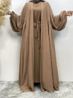 Abaya Femme Luxe Dubai Paris – Robe Abaya Kimono Moderne Modest Fashion pour Femme Musulmane Élégante