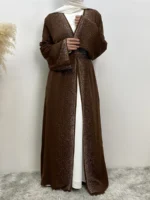 Abaya kimono luxe femme musulmane élégante et pudique – Image 2