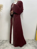 Abaya kimono luxe femme musulmane élégante et pudique – Image 6