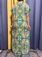 Abaya boubou d’été femme musulmane luxe – hijab jilbab élégant, fluide et pudique en coton léger – Image 6