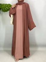 Ensembles Abaya kimono luxe femme musulmane – robe abaya élégante – Image 4
