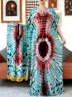Abaya bohème femme musulmane coton léger hijab élégant luxe